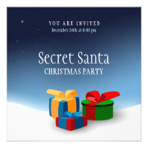 Invitación secreta del fiesta de Santa