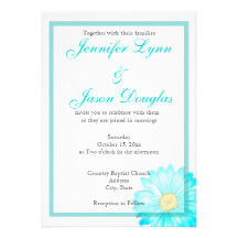 Invitación simple del boda de la margarita de Gerb