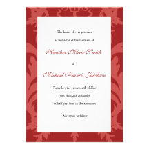 Invitación simple del boda del arándano del damasc