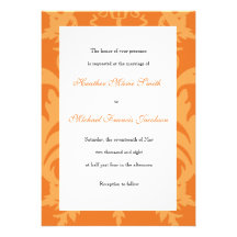 Invitación simple del boda del mango del damasco