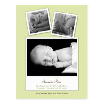 Invitación simple del nacimiento del bebé de las f postales