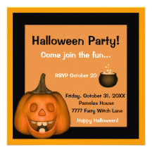 Invitación sonriente de Halloween Jack
