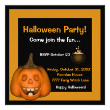 Invitación sonriente de Halloween Jack