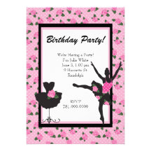 Invitación subió ballet de la fiesta de cumpleaños