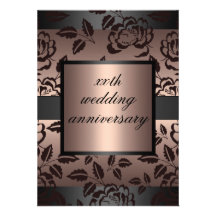 Invitación subió melocotón del aniversario de boda