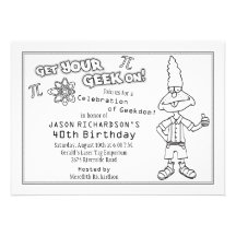 Invitación temática de la fiesta de cumpleaños del