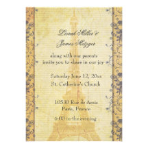 Invitación temática del boda de París