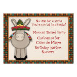 Invitación temática del burro mexicano