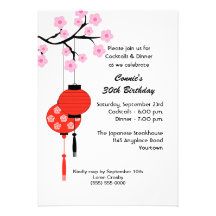 Invitación temática japonesa del cumpleaños