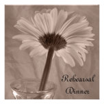 Invitación teñida rosa de la cena del ensayo de la