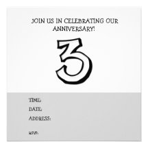Invitación tonta del aniversario del blanco del nú