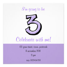 Invitación tonta del cumpleaños de la lavanda del 