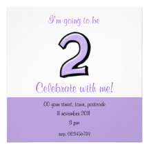 Invitación tonta del cumpleaños de la lavanda del 