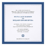 Invitación tradicional del boda del cuadrado de la
