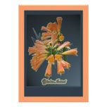 Invitación tropical anaranjada de la flor
