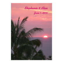 Invitación tropical del boda