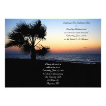Invitación tropical del boda