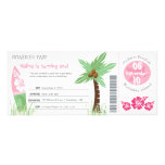 Invitación tropical del cumpleaños del documento d