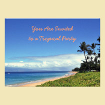 Invitación tropical del fiesta de Maui invitaciones