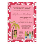 invitación tropical hawaiana de la fiesta de bienv