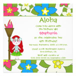 Invitación tropical linda de la fiesta de cumpleañ