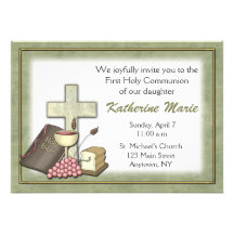 Invitación verde de la comunión