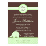 invitación verde de la fiesta de bienvenida al beb