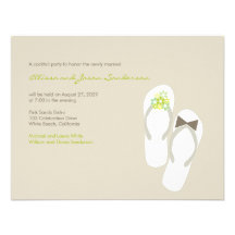 invitación verde del banquete de boda de los flips
