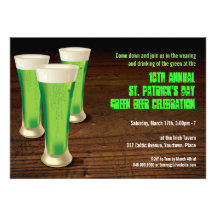 Invitación verde del fiesta del día del St Patrick