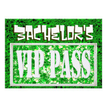 Invitación verde del fiesta del vip del soltero