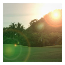 Invitación verde del golf