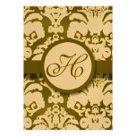 Invitación verde oliva del boda del damasco del mo