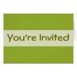 Invitación verde oliva del Partido Verde Tarjetas