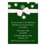 Invitación verde y blanca de la celebración de día