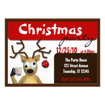 Invitaciones achispadas divertidas del navidad del invitacion personalizada
