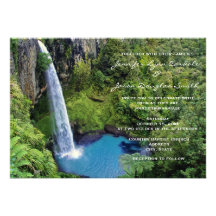 Invitaciones al aire libre del boda de la cascada  invitacion personal 