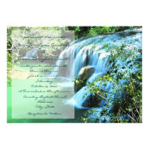 Invitaciones al aire libre del boda de la cascada  invitacion personalizada