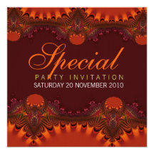 Invitaciones anaranjadas del Special de la eleganc Invitacion Personal