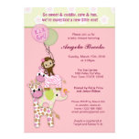 Invitaciones animales de la fiesta de bienvenida a invitación