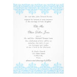 Invitaciones azules claras del boda del damasco invitación