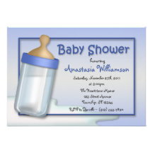 Invitaciones azules de la fiesta de bienvenida al  anuncio personalizado