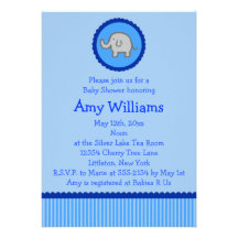Invitaciones azules de la fiesta de bienvenida al  invitación