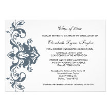 Invitaciones azules de la graduación del trullo comunicados personales 