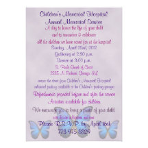 Invitaciones azules de lujo de la mariposa de Morp Comunicado