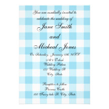 Invitaciones azules del boda del modelo de la guin invitación personalizada