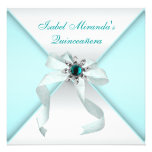 Invitaciones azules del fiesta de Quinceanera del  Invitaciones Personales