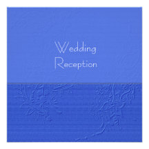 Invitaciones azules florales gráficas de la recepc comunicados personalizados