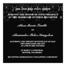 Invitaciones blancas negras de las invitaciones de anuncio