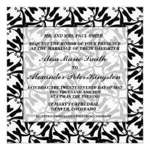 Invitaciones blancas negras de las invitaciones de comunicado personal  