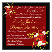Invitaciones blancas negras rojas del boda de la f anuncios  